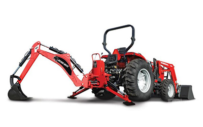 Bush Hog Compact Tractor with Scoop Arm & Bucket Attachment